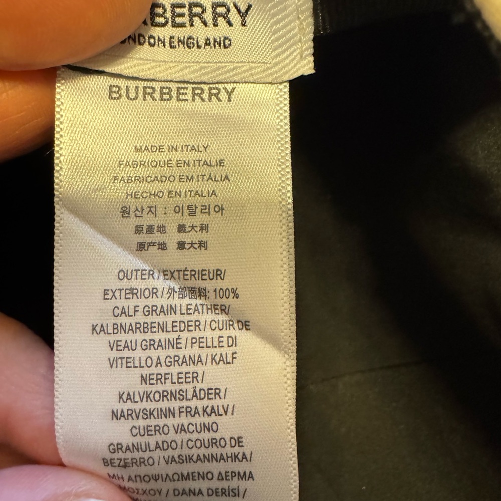 Burberry Striped Cap in Brown, Black, and White - Picture 6 of 6